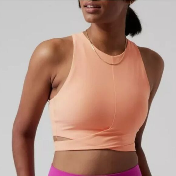 Athleta Conscious Crop Peach Bra NWT - Picture 1 of 3